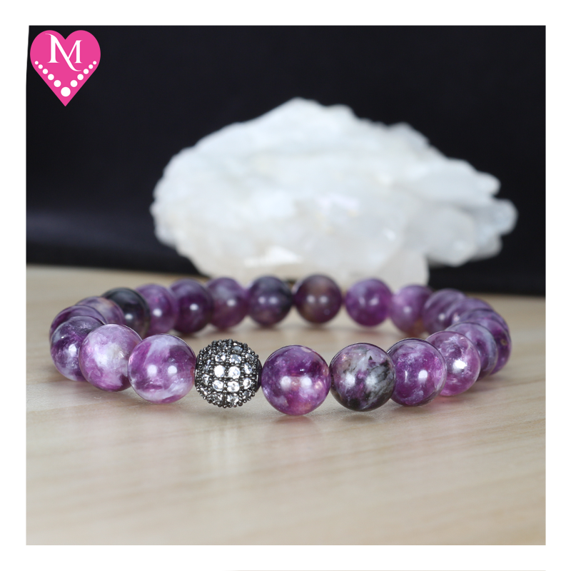 Purple Lepidolite Bracelet  