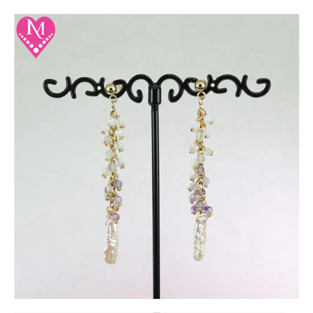 Rainbow Fluorite & Keshi Fresh Water Pearl