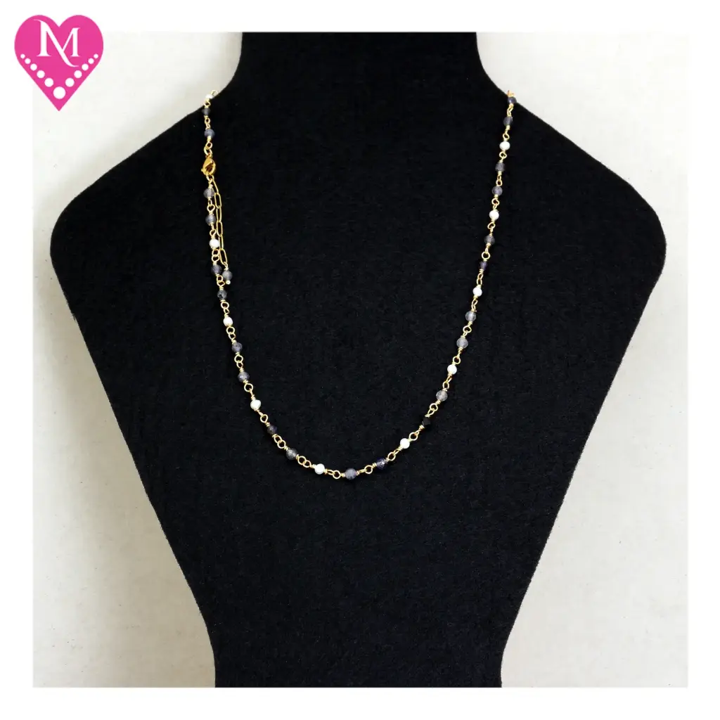Iolite & Pearl